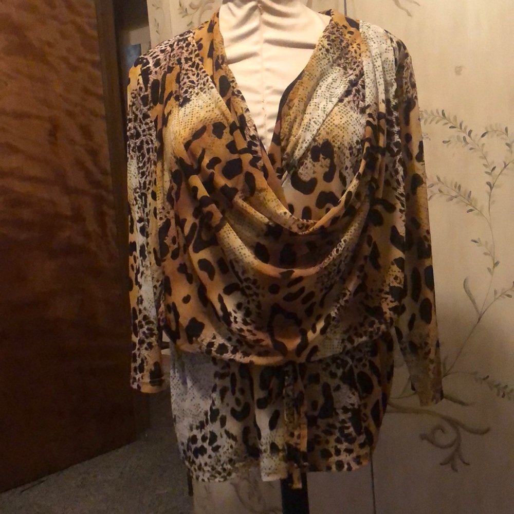 Leopard long sleeve shirt.